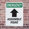 Signmission Assembly Point (Up Arrow) With Symbol, 7 in W x Rectangle, Plastic OS-2PACK-EM-P-710-V-10432 - alternate 3